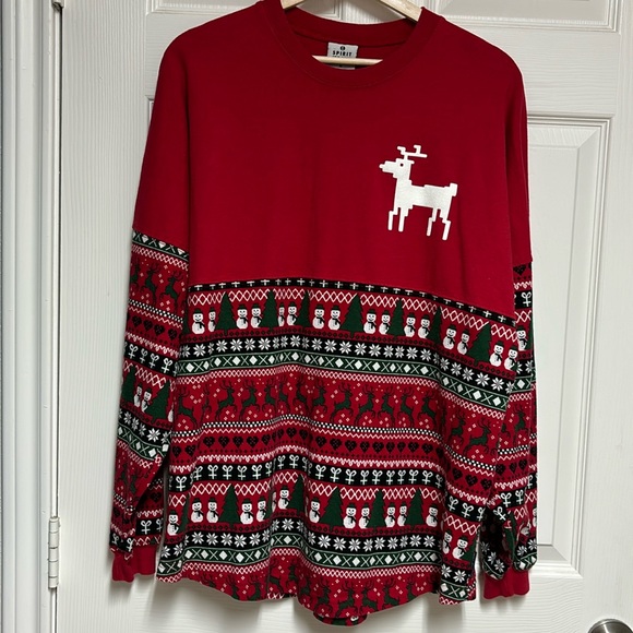 Tops - Southern Fried Chics MERRY CHRISTMAS Red Spirit Jersey Women’s Size M